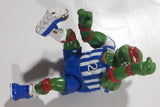 1991 Playmates Mirage Studios TMNT Teenage Mutant Ninja Turtles Raphael Kicking Soccer 3 3/4" Tall Plastic Toy Action Figure