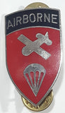 Vintage 1942 1943 US Military Airborne Command Enamel Metal Lapel Pin Back Insignia Badge
