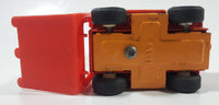 Vintage 1970s Tonka Minis Fork Lift Orange Plastic and Pressed Steel Toy Car Vehicle