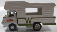 Vintage 1973 Tonka Winnebago White Camper Van RV Pressed Steel Toy Car Recreational Camping Vehicle Missing Windows