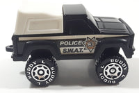 Vintage 1984 Buddy L Pickup Truck with Cap #3 Police S.W.A.T. Black and White Pressed Steel and Plastic Toy Car Vehicle