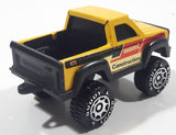 Vintage 1984 Buddy L Pickup Truck with Cap Construction Yellow and Black Pressed Steel and Plastic Toy Car Vehicle