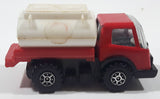 Rare Vintage KY Kai Yip Steel Roder Shell Tank Tanker Fuel Truck Red and White Pressed Steel and Plastic Toy Car Vehicle
