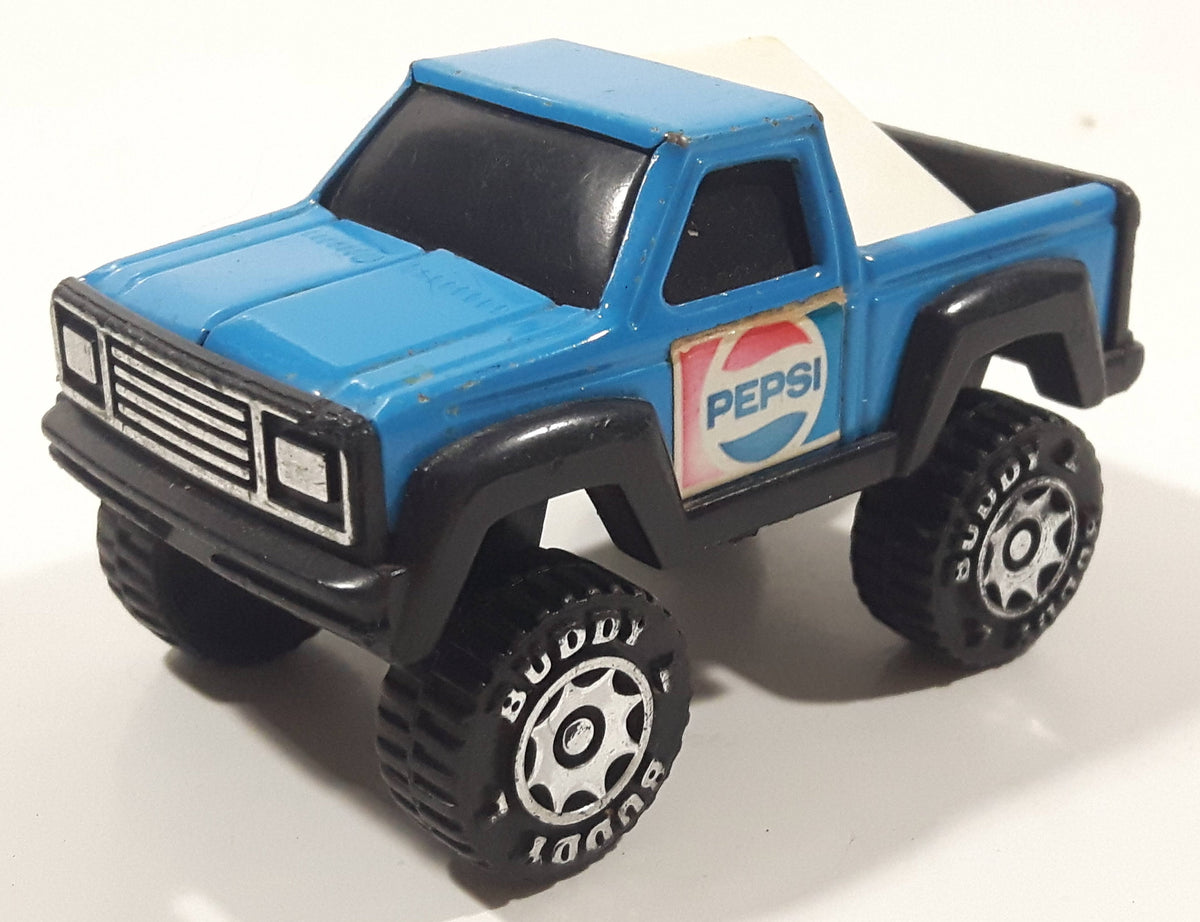 Vintage 1984 Buddy L Pickup Truck Blue and White Pressed Steel and Pla ...