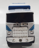 Vintage 1980 Buddy L Mack Sanitation Dump Truck White and Blue Pressed Steel and Plastic Toy Car Vehicle Made in Macau