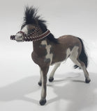 Felt Covered 5" Long Light Brown and White Horse Figure