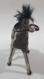 Felt Covered 5" Long Light Brown and White Horse Figure