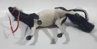 Felt Covered 9" Long Dark Brown and White Horse Figure