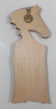 Bios Weather Carved Wood Horse Themed Thermometer Temperature Gauge 9" Tall