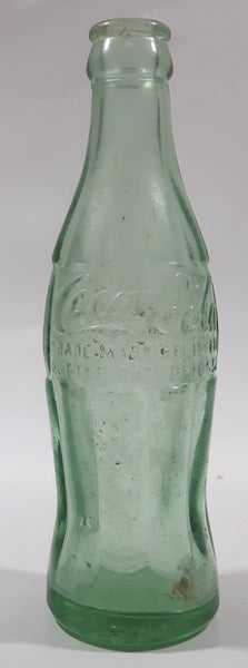 Rare Vintage 1937 to 1952 Coca Cola Spokane Washington 7 3/4" Tall 6 Fl Oz. Green Tinted Thick Heavy Embossed Glass Bottle