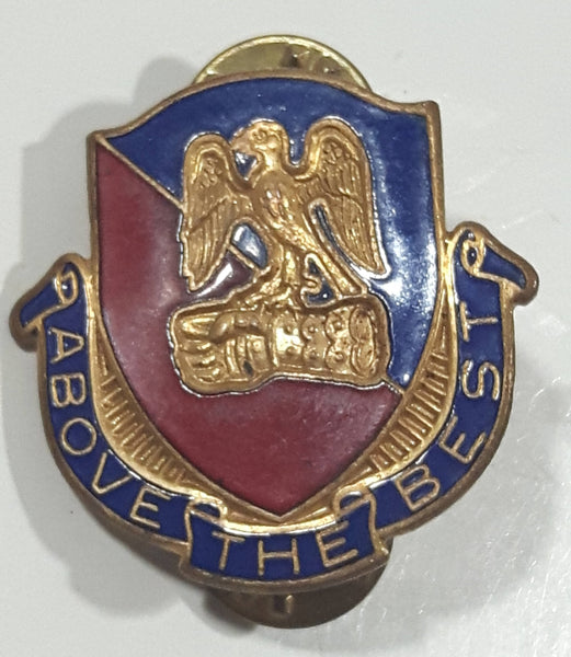Vintage US Military Aviation School Above The Best Enamel Metal Lapel Pin Back Insignia Badge