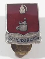 Vintage US Military 31st Battalion Engineer Demolition Explosive Ordnance Disposal Demonstramus Enamel Metal Lapel Pin Back Insignia Badge