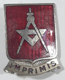 Vintage US Military 30th Battalion Engineer Imprimis Enamel Metal Lapel Pin Back Insignia Badge