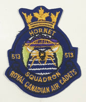 Vintage Royal Canadian Air Cadets 513 Hornet Squadron Fabric Shoulder Patch Insignia