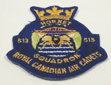 Vintage Royal Canadian Air Cadets 513 Hornet Squadron Fabric Shoulder Patch Insignia