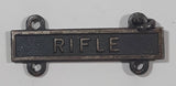 Vintage US Military Army Rifle Bar Tag Metal Qualification Badge Insignia Silver Filled