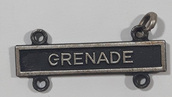 Vintage US Military Army Grenade Bar Tag Metal Qualification Badge Insignia G23 1/20 SF Silver Filled