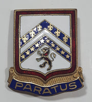 Vintage US Military Army Paratus Metal and Enamel Pin Badge Insignia