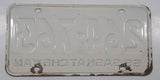Vintage 1966 Saskatchewan Green Letters White Metal License Plate Tag 264 763