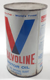 Vintage Valvoline Motor Oil One Imperial Quart 1.14 Litre Metal Can FULL Still Sealed Never Opened