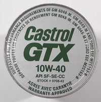 Vintage Castrol GTX Super Multi-Grade 10W-40 1 Litre Motor Oil Metal Can FULL Still Sealed Never Opened