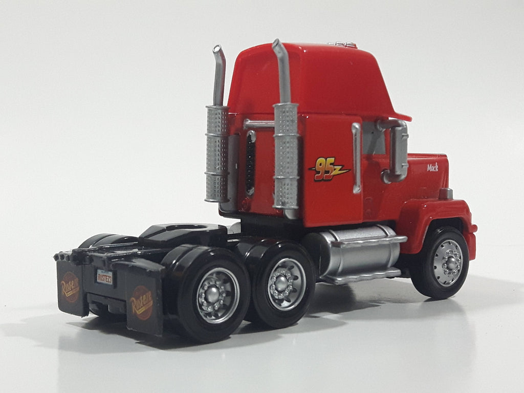 Mattel Disney Pixar Cars Mack Semi Truck #95 Red Plastic Die Cast Toy ...