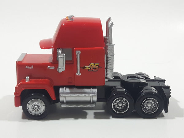 Mattel Disney Pixar Cars Mack Semi Truck #95 Red Plastic Die Cast Toy ...