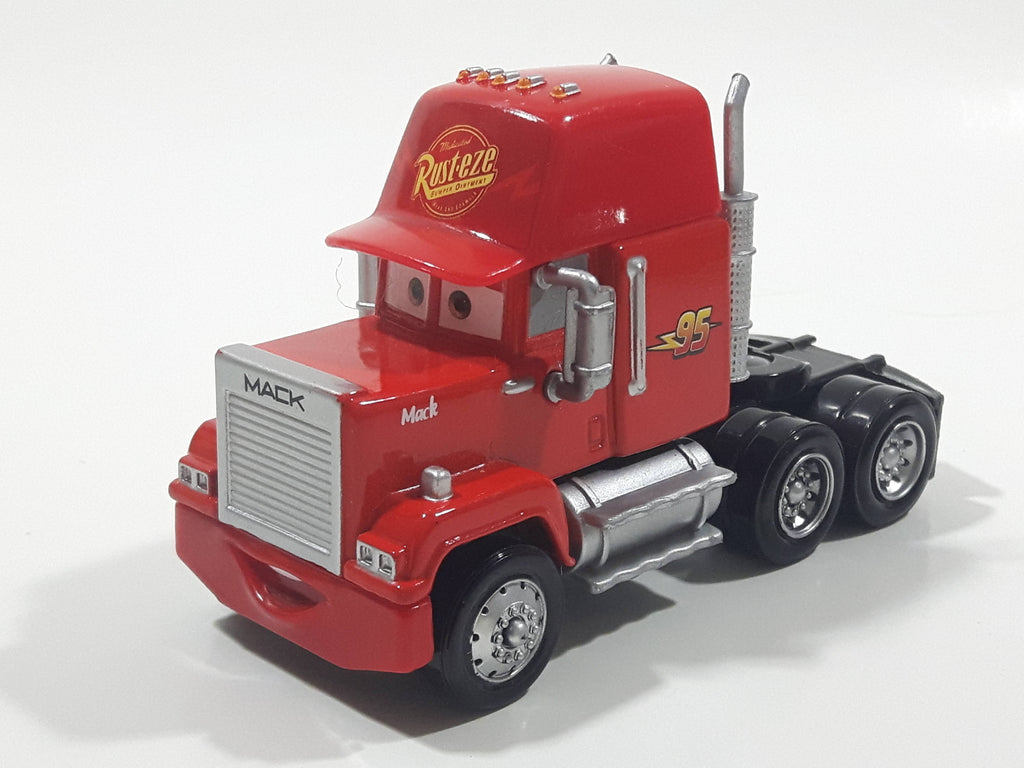Mattel Disney Pixar Cars Mack Semi Truck #95 Red Plastic Die Cast Toy ...