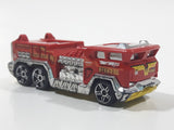2011 Hot Wheels HW City Works 5 Alarm Fire Engine Ladder Truck Red Die Cast Toy Car Emergency Rescue Vehicle