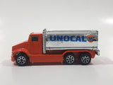 1996 Hot Wheels Tank Truck Unocal 76 Orange and Chrome Die Cast Toy Car Vehicle