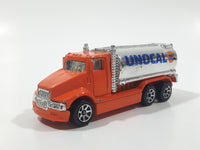 1996 Hot Wheels Tank Truck Unocal 76 Orange and Chrome Die Cast Toy Car Vehicle