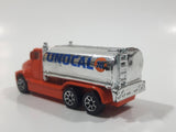 1996 Hot Wheels Tank Truck Unocal 76 Orange and Chrome Die Cast Toy Car Vehicle