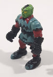 2001 Imaginext Goblin's Dungeon Goblin Green Face Blue and Red Clothing Character 2" Tall Toy Figure