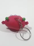Oriental Trading Nanton 1015 Pink 3 Eyed Monster Character Squishy Rubber 1 3/8" Tall Key Chain