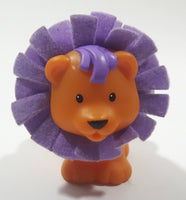2005 Mattel Fisher Price Little People Touch n' Feel Circus Lion with Purple Mane 2 5/8" Tall Toy Figure