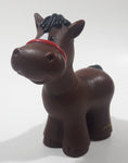 1997 Fisher Price Little People Dark Brown Horse 3 1/4" Tall Toy Figure