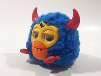 2012 Hasbro Furby Party Rockers Blue Character with Red Horns Animatronic Battery Operated Interactive 3 1/2" Tall Talking Pet Toy