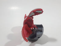 2011 McDonald's SML Spin Master Bakugan Mechtanium Surge Bolcanon Red and Grey Transforming Ball Small 1 3/4" Diameter Plastic Toy