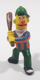 Vintage Applause Muppets Sesame Street Bert Baseball Player Holding A Bat Character 2 3/4" Tall Toy Figure
