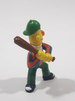 Vintage Applause Muppets Sesame Street Bert Baseball Player Holding A Bat Character 2 3/4" Tall Toy Figure