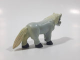 Jasman Grey and White 2 7/8" Long PVC Toy Horse Figure