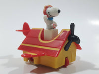 Vintage 1989 Peanuts Gang Pop Mobiles United Features Syndicate Snoopy Flying Ace Doghouse Plastic Toy McDonald's Happy Meals Not Working
