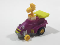 Vintage 1989 Peanuts Gang Pop Mobiles United Features Syndicate Woodstock Bird Character Plastic Toy Car Vehicle McDonald's Happy Meals Not Working