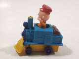1989 Peanuts Charlie Brown Cartoon Character in Pullback Motorized Friction Toy Train Vehicle McDonald's Happy Meal Not Working Missing Rear Tires