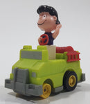 Vintage 1989 Peanuts Gang Pop Mobiles United Features Syndicate Lucy Van Pelt Green Plastic Toy Car Vehicle McDonald's Happy Meals Not Working