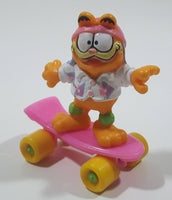 Vintage 1989 Garfield On a Pink Skateboard McDonald's Happy Meal Toy