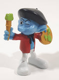 2011 McDonald's Peyo "Painter" Artist Smurfs 2 3/4" PVC Toy Figure