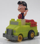 Vintage 1989 Peanuts Gang Pop Mobiles United Features Syndicate Lucy Van Pelt Green Plastic Toy Car Vehicle McDonald's Happy Meals Not Working