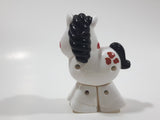 1996 Fisher Price White Cow 3 1/2" Tall Plastic Toy Figure