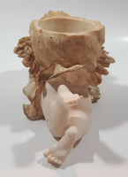 Casa Elite Angle Baby Themed 7" Long Resin Candle Holder Designed By M. Valenti One Small Chip